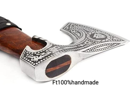 custom handmade carbon steel axe hatchets head axe with leather sheath gift for him